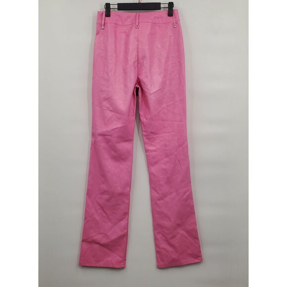 I AM GIA Xenia Pant Women Size Medium Lace Up Low Waist Faux Leather Baby Pink - Picture 6 of 14